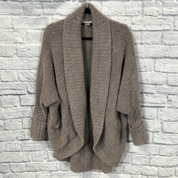 barefoot dreams cozychic cardigan | size S/M | color gray - Picture 2 of 10